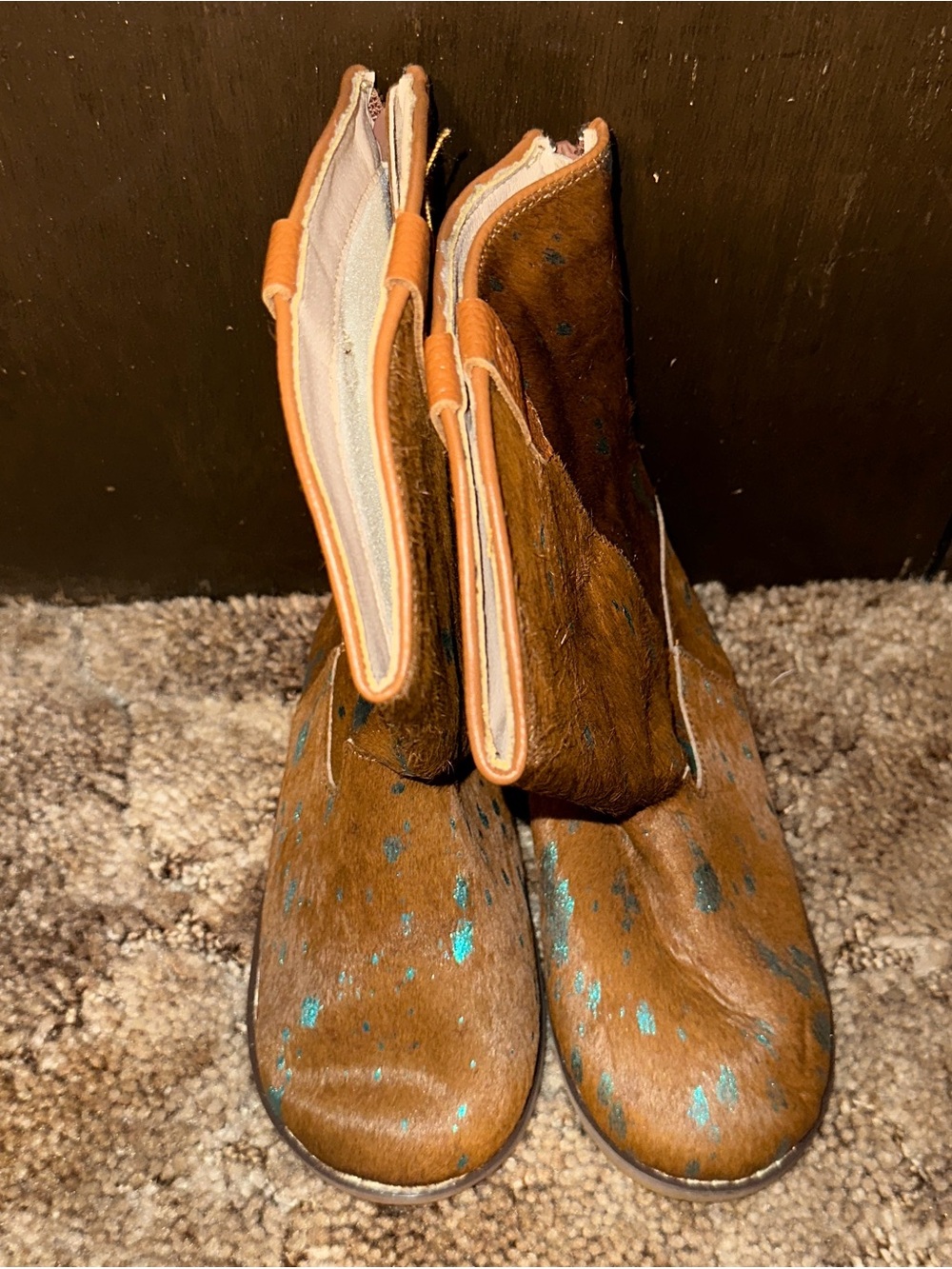 Hair on hide boots
